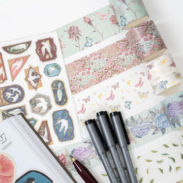 Rose Vine with Butterflies Washi Tape