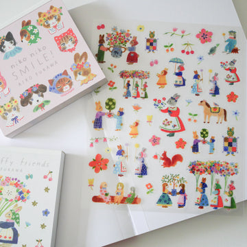 Rabbit Garden Transparent Sticker Sheets
