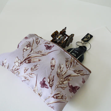Flax with Butterflies Pouch