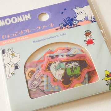 Moominvalley's Life Hyokkori MOOMIN Flake Stickers
