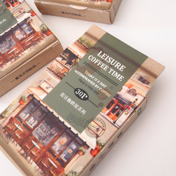 Leisure Coffee Time Washi Flake Sticker Box