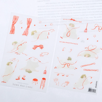 Some Red Lines Transfer Stickers