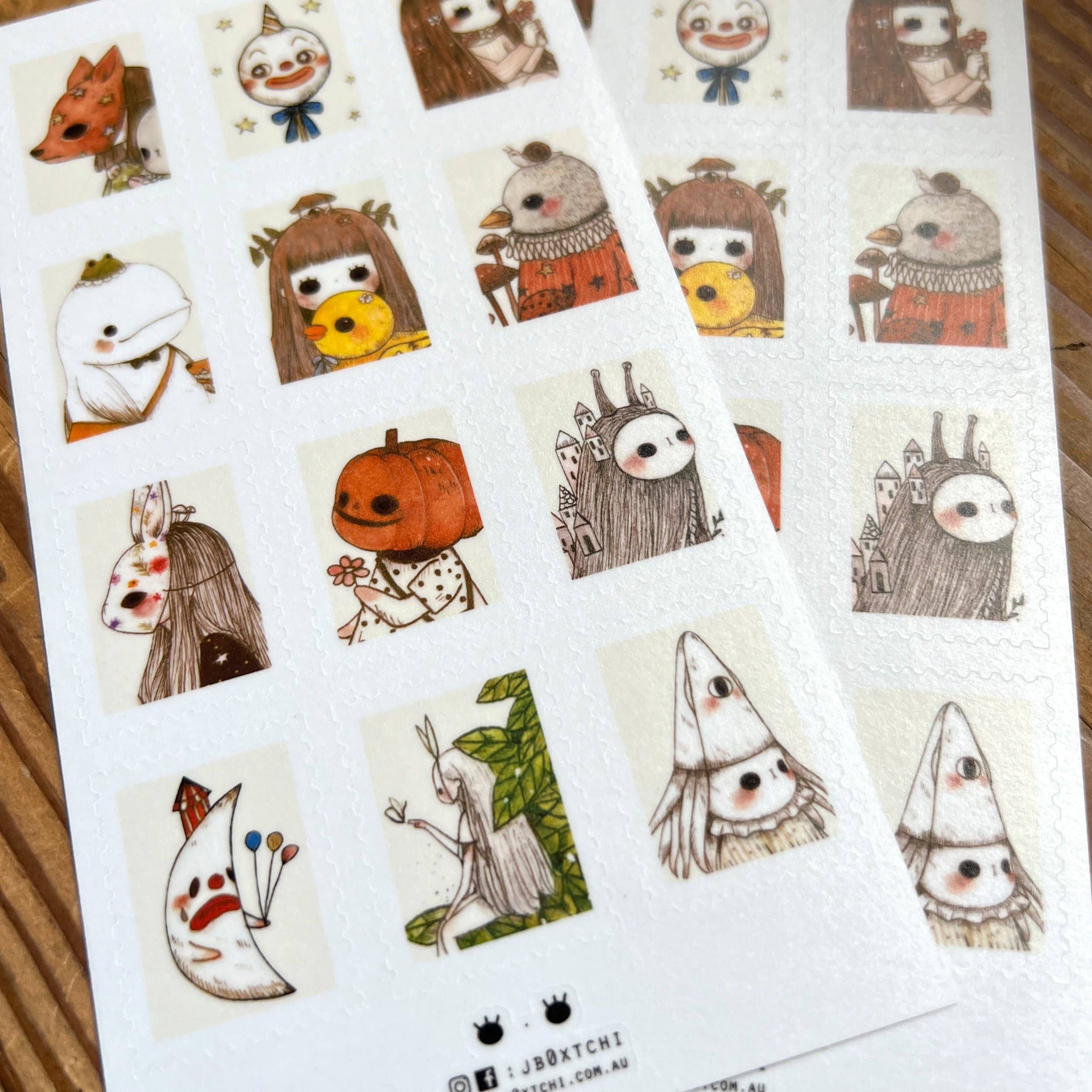 Stamp Friends II Sticker Sheet by Jessica Ng