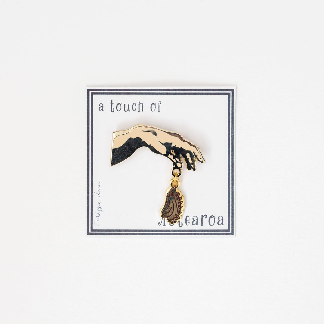 A Touch of Aotearoa Brooch - Kowhai Flower