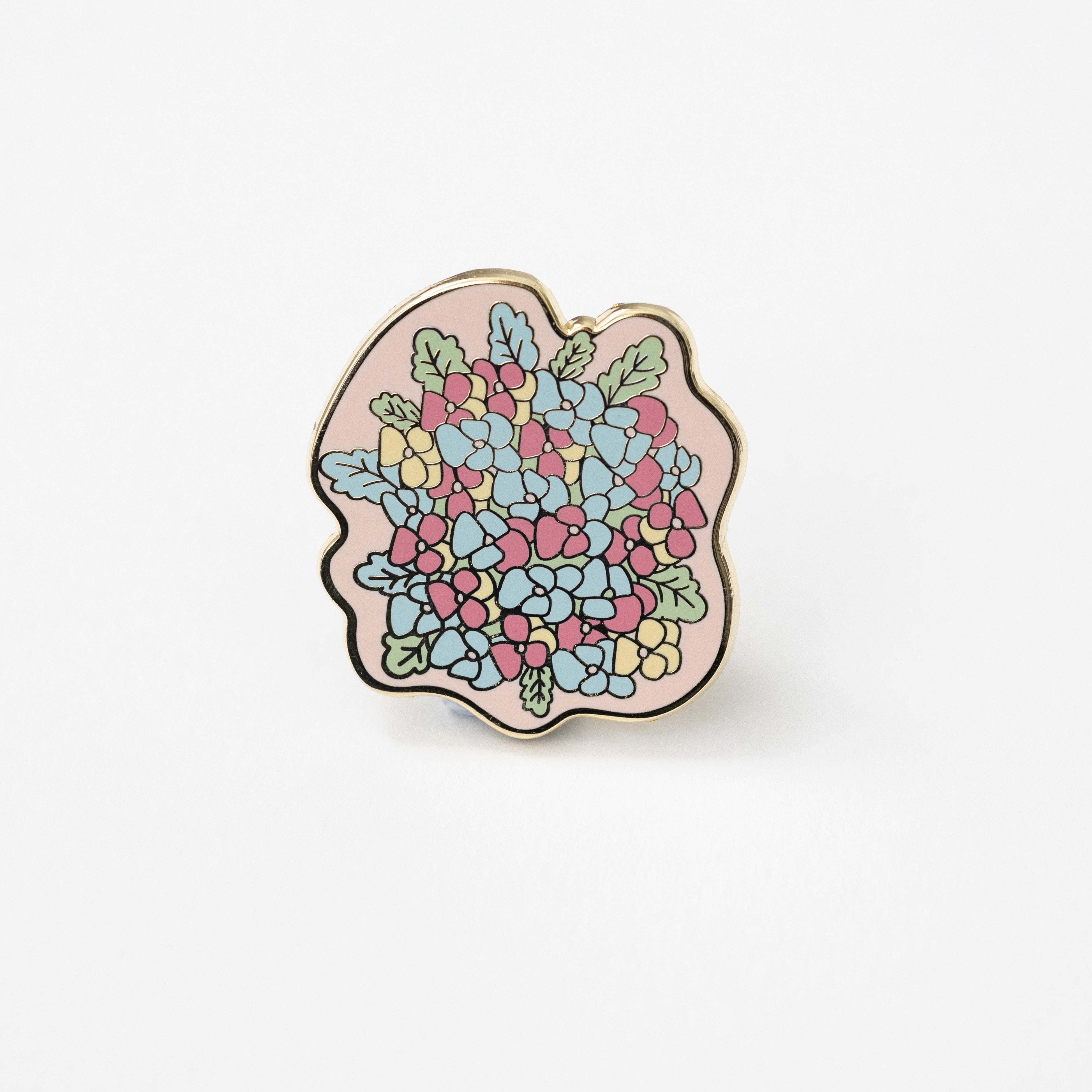 Hydrangea Enamel Pin