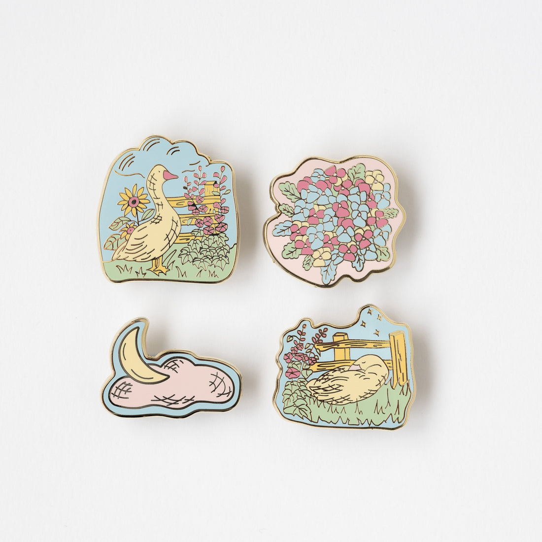 Sleeping Goose Enamel Pin