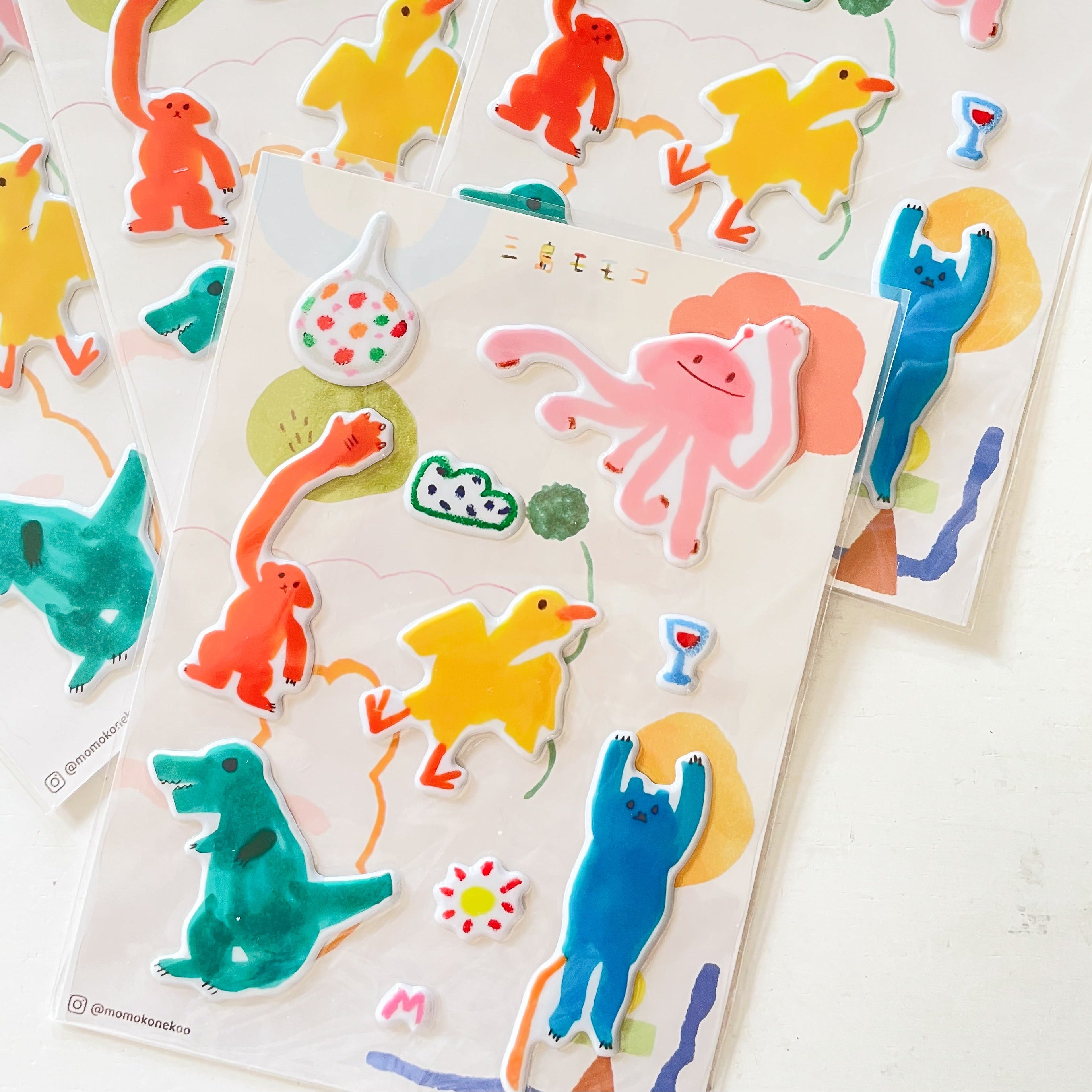 Momoko Friends Cushion Sticker Sheet