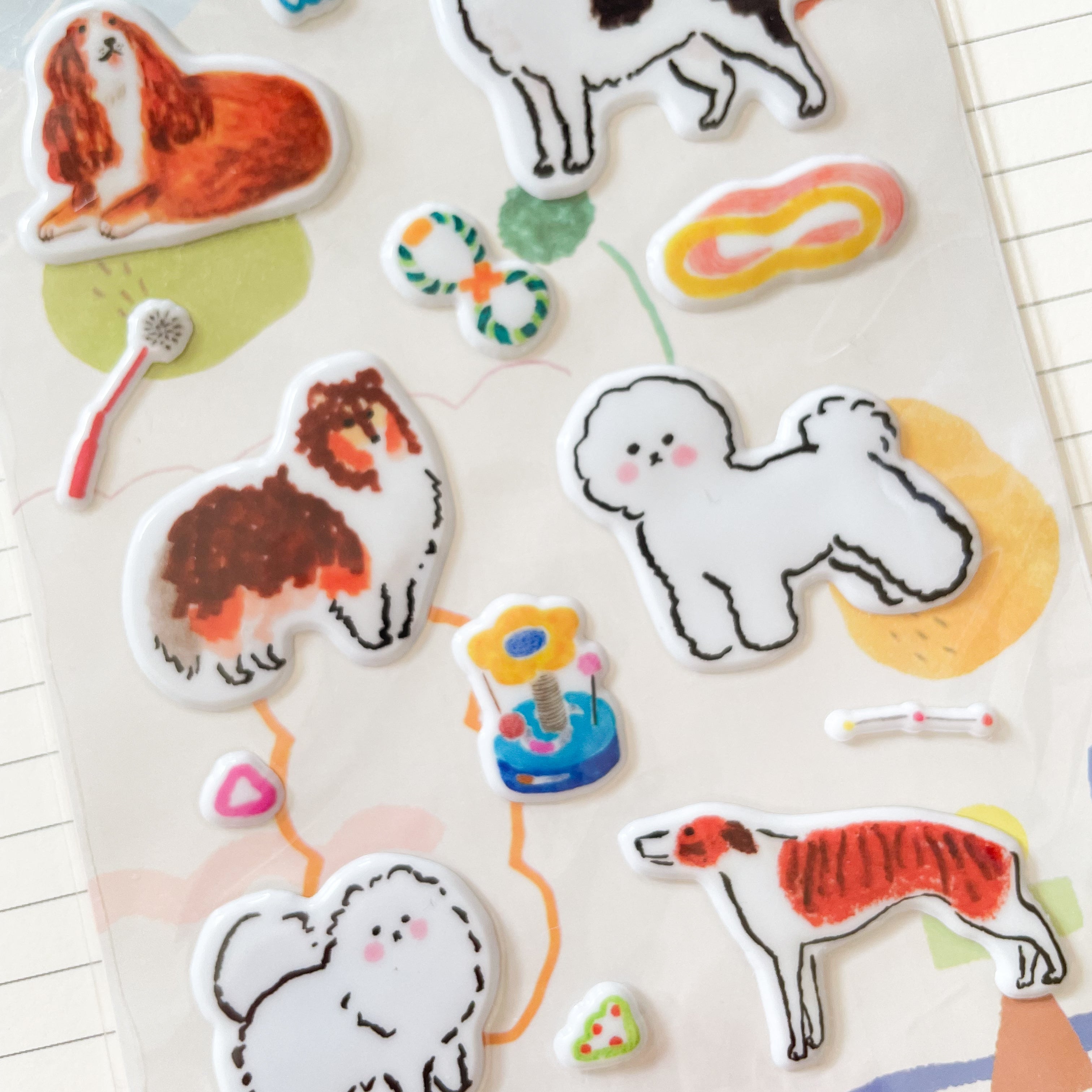 Adorable Doggies Cushion Sticker Sheet
