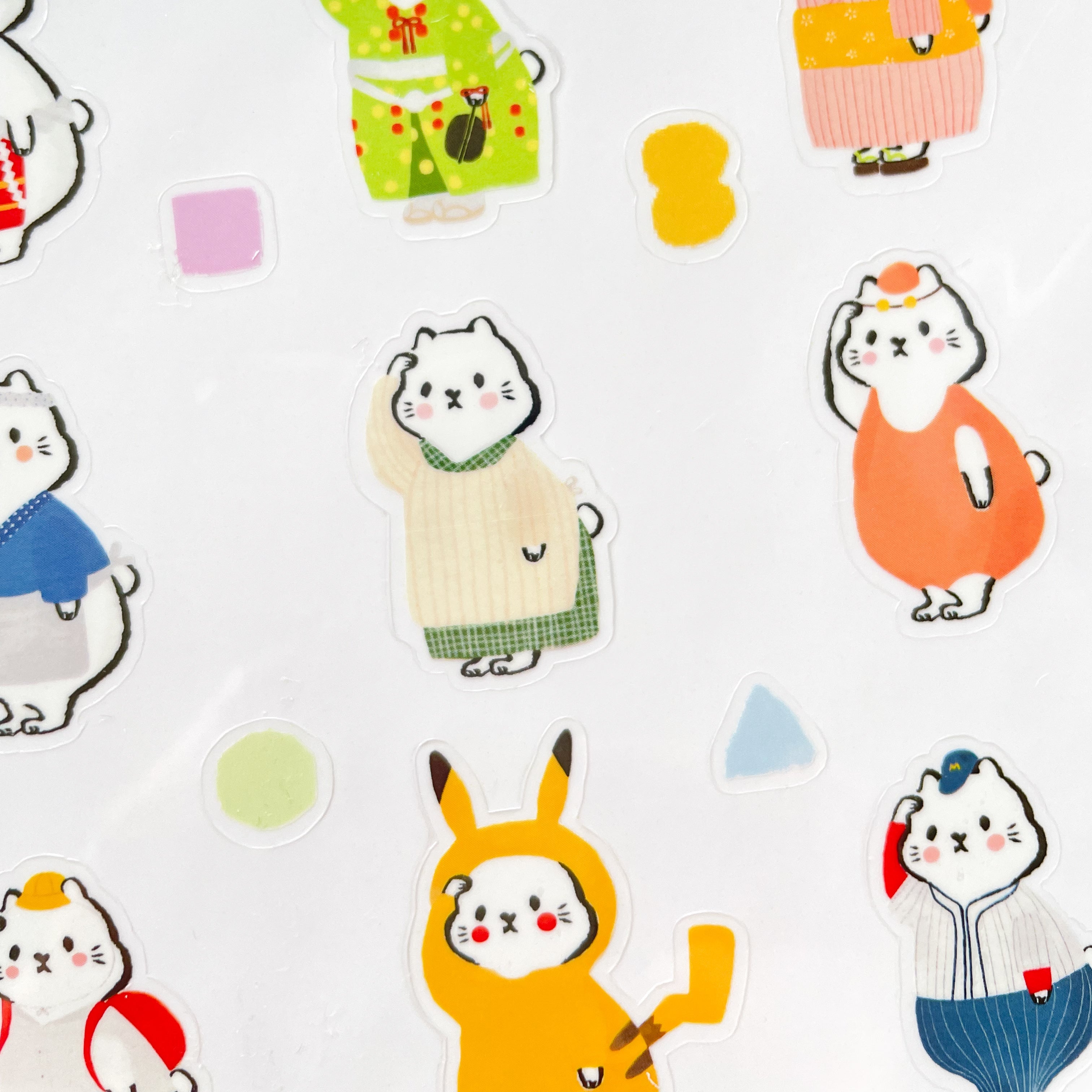 Momoko Cats with jobs Sticker Sheet