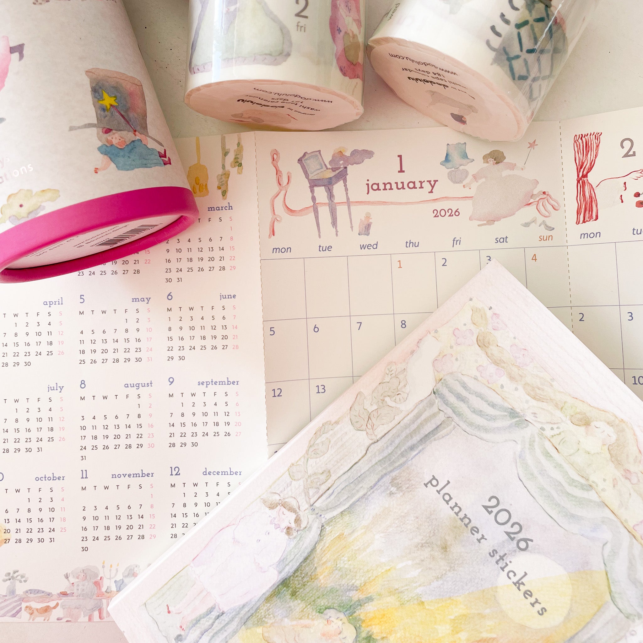 2026 Monthly Planner Stickers