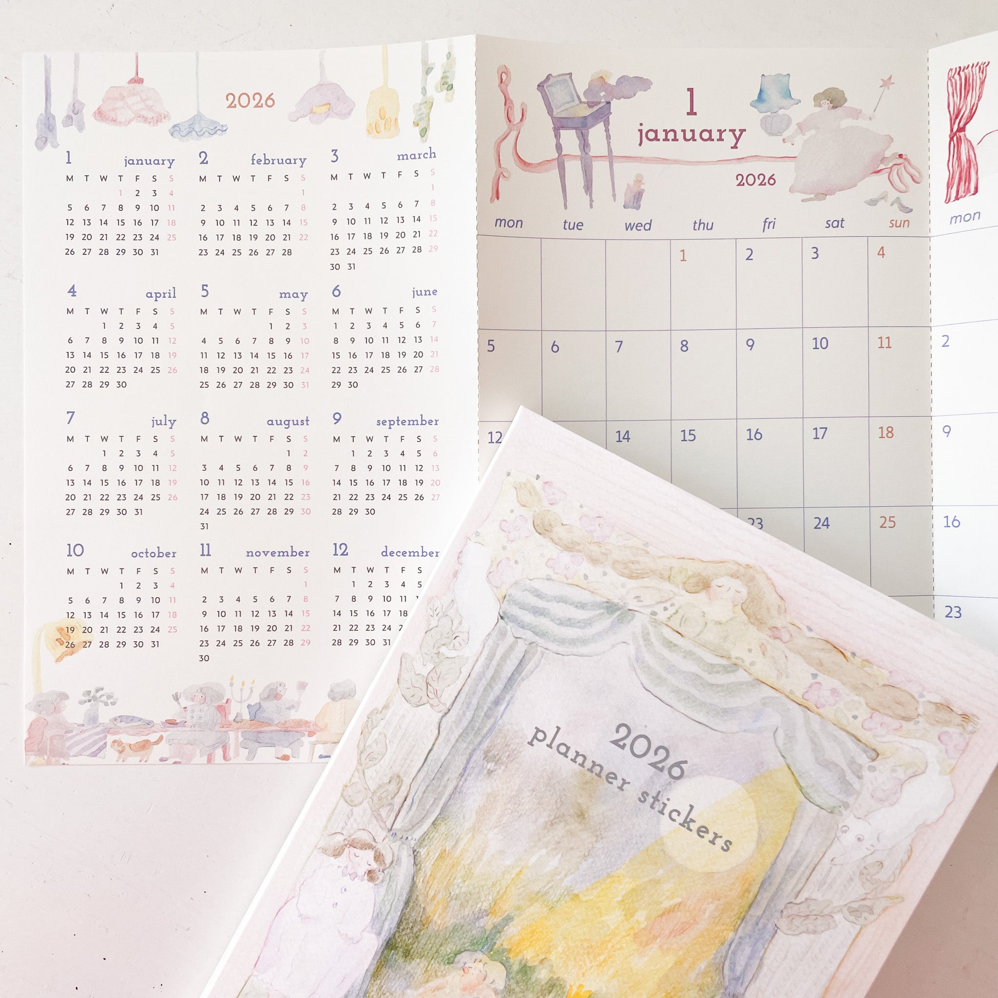 2026 Monthly Planner Stickers