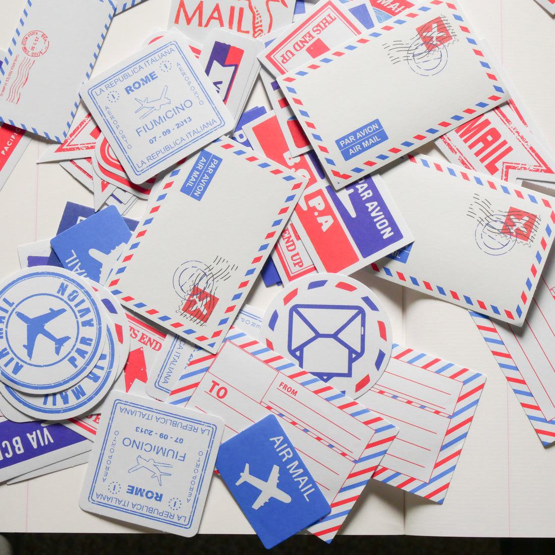 Vintage Labels Aerial Credentials Flake Stickers
