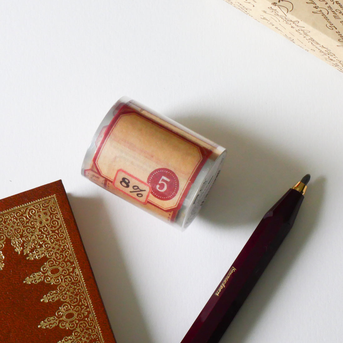 Vintage Labels Washi Stickers Roll #1