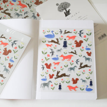 Garden Transparent Sticker Sheet
