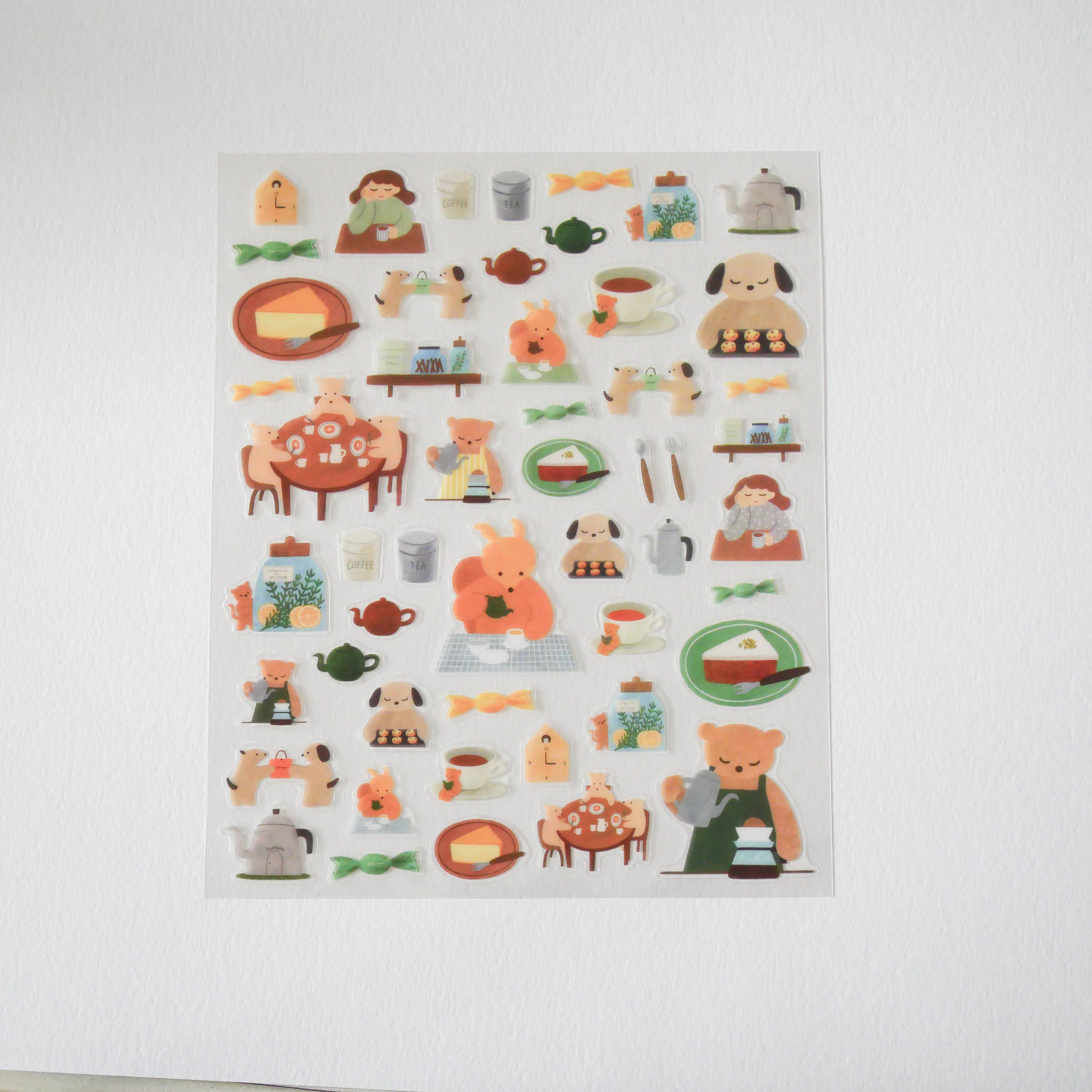 Tea Time Transparent Sticker Sheet