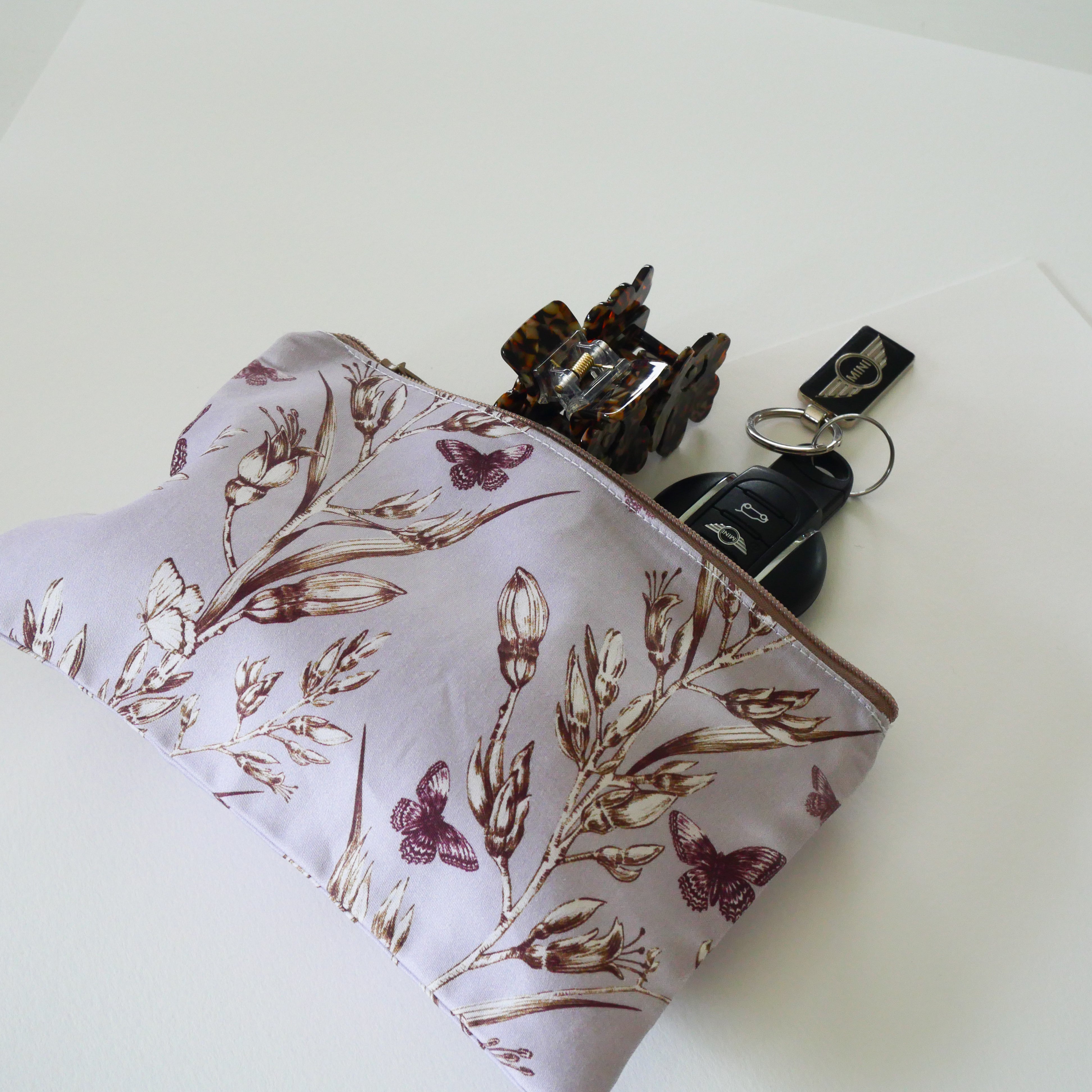 Flax with Butterflies Pouch