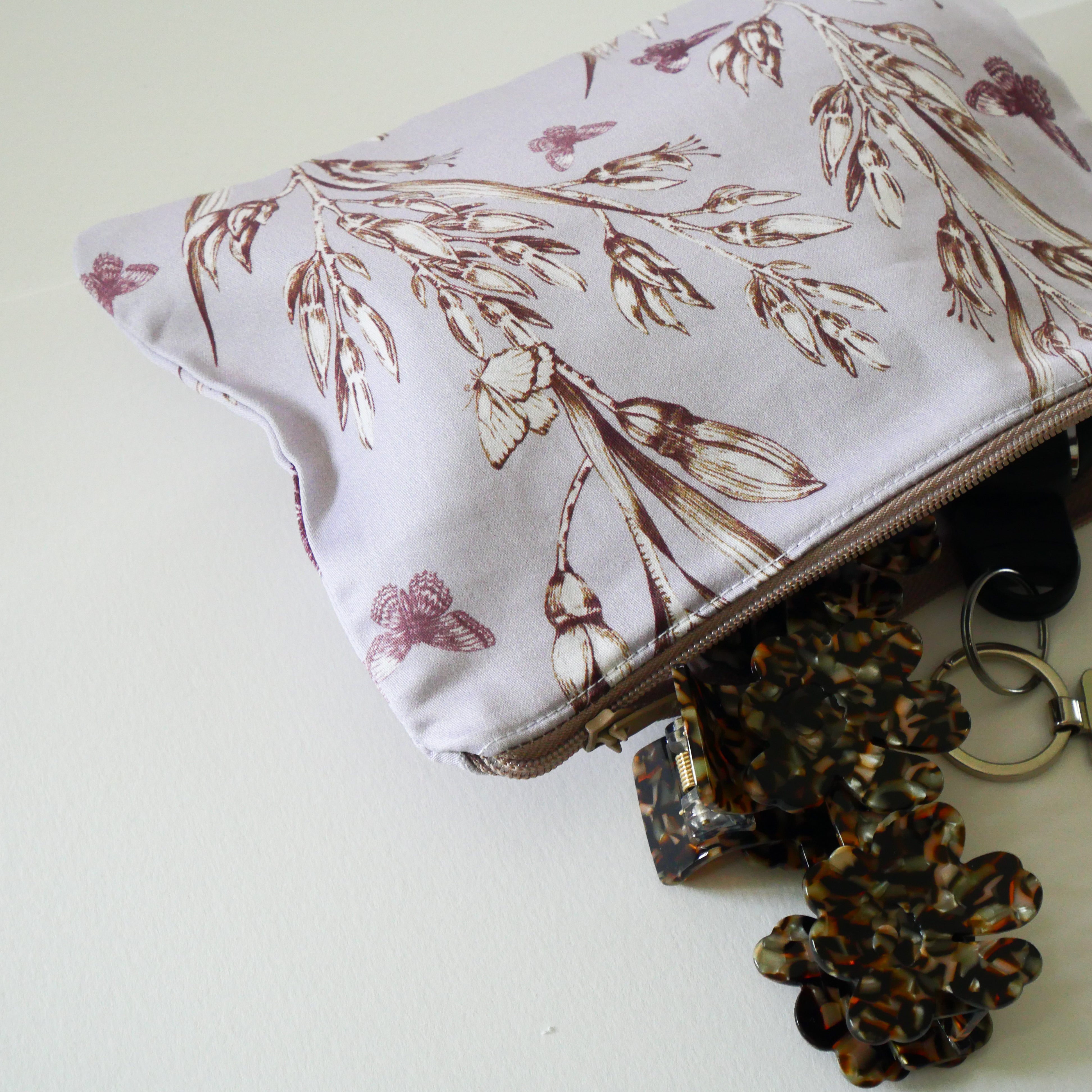 Flax with Butterflies Pouch