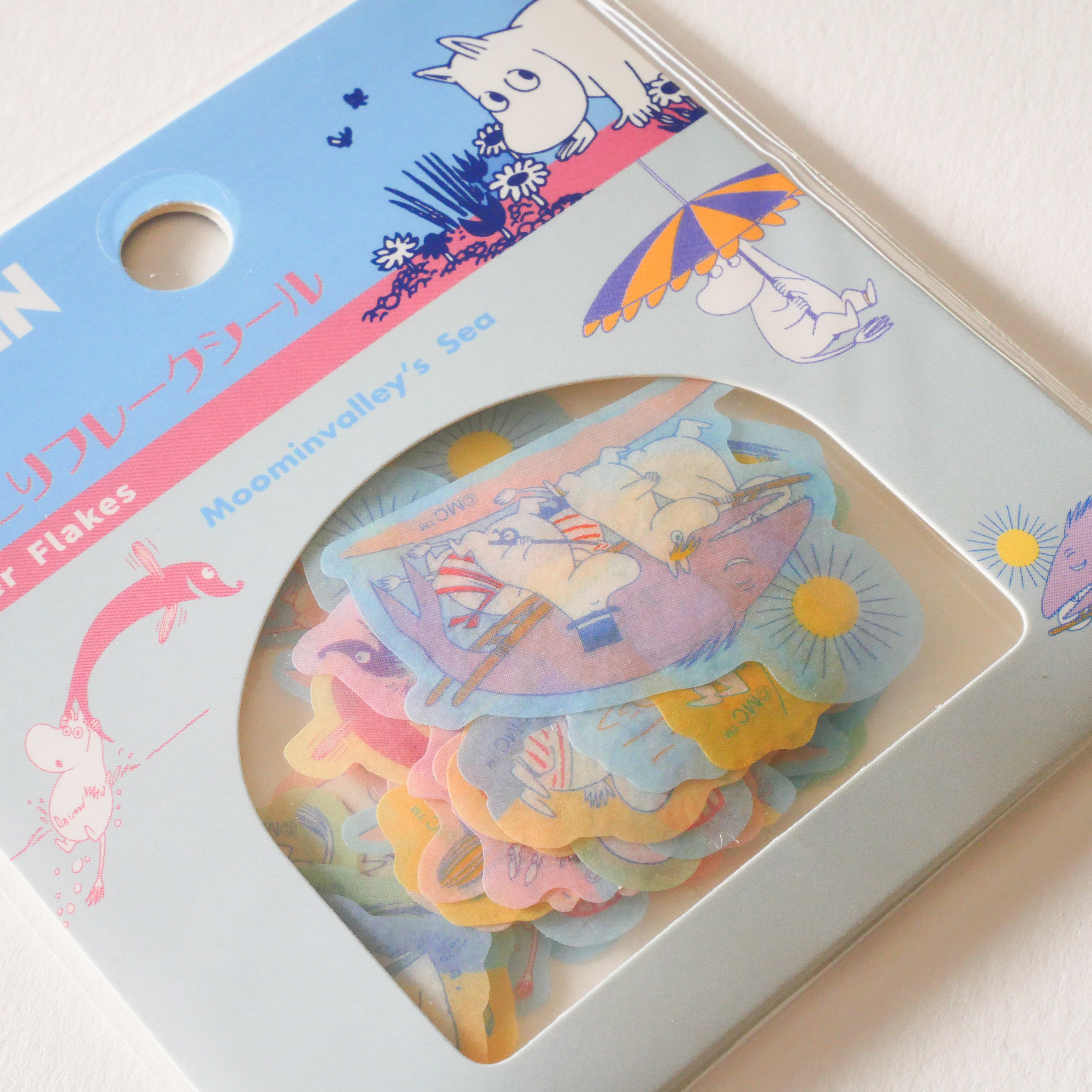 Moominvalley's Sea Hyokkori MOOMIN Flake Stickers