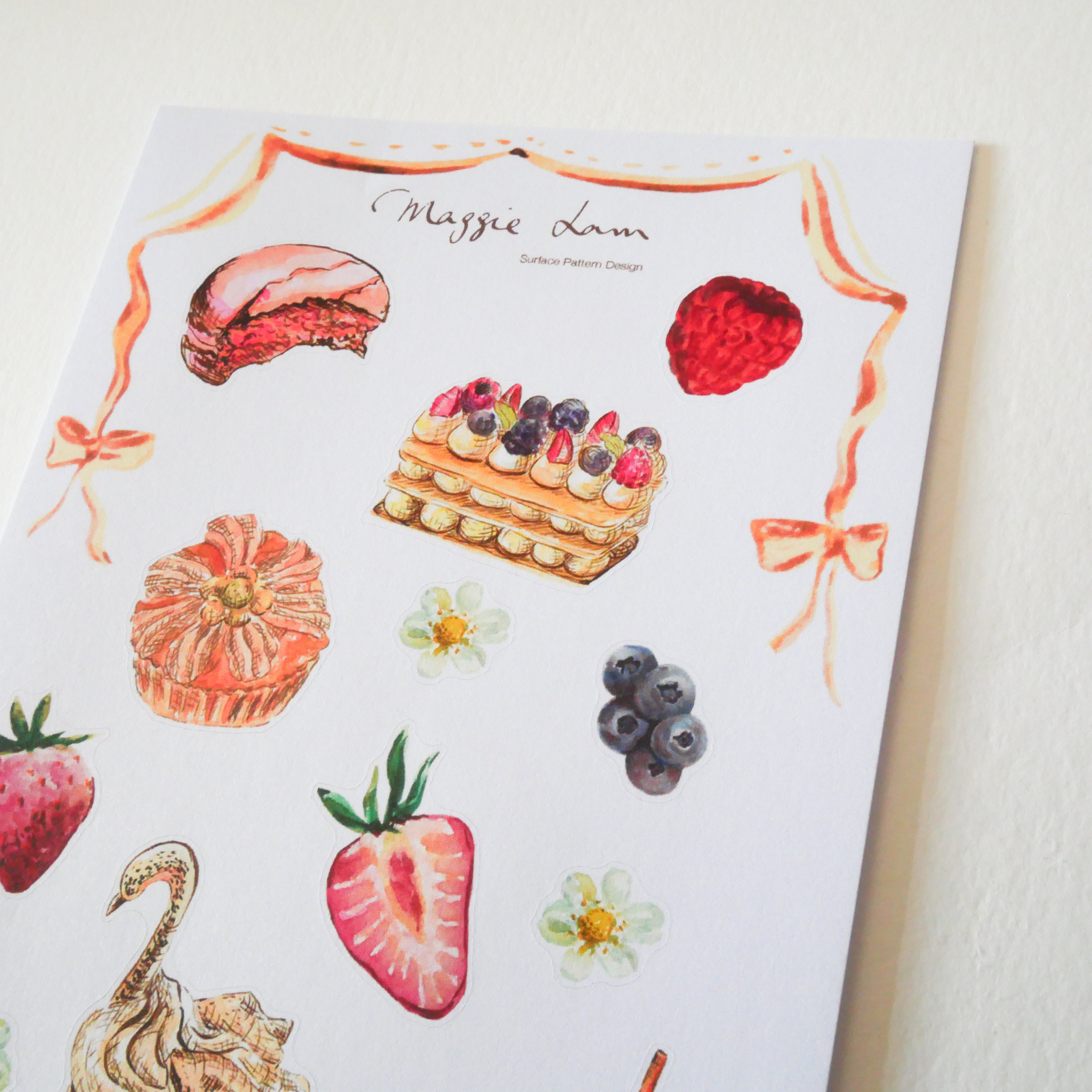 Pastry Love A Paper Stickers