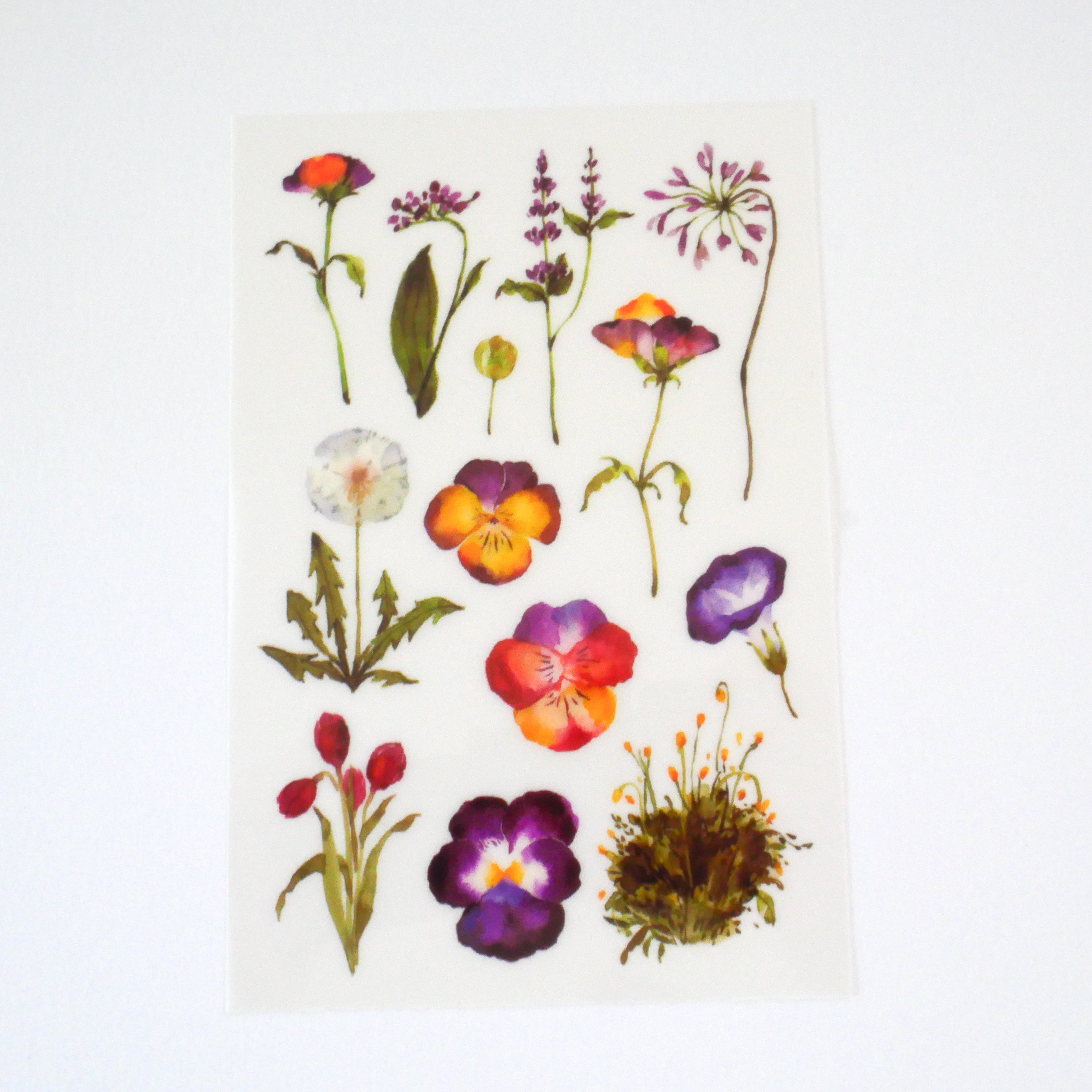 Les Fleurs Transfer Stickers