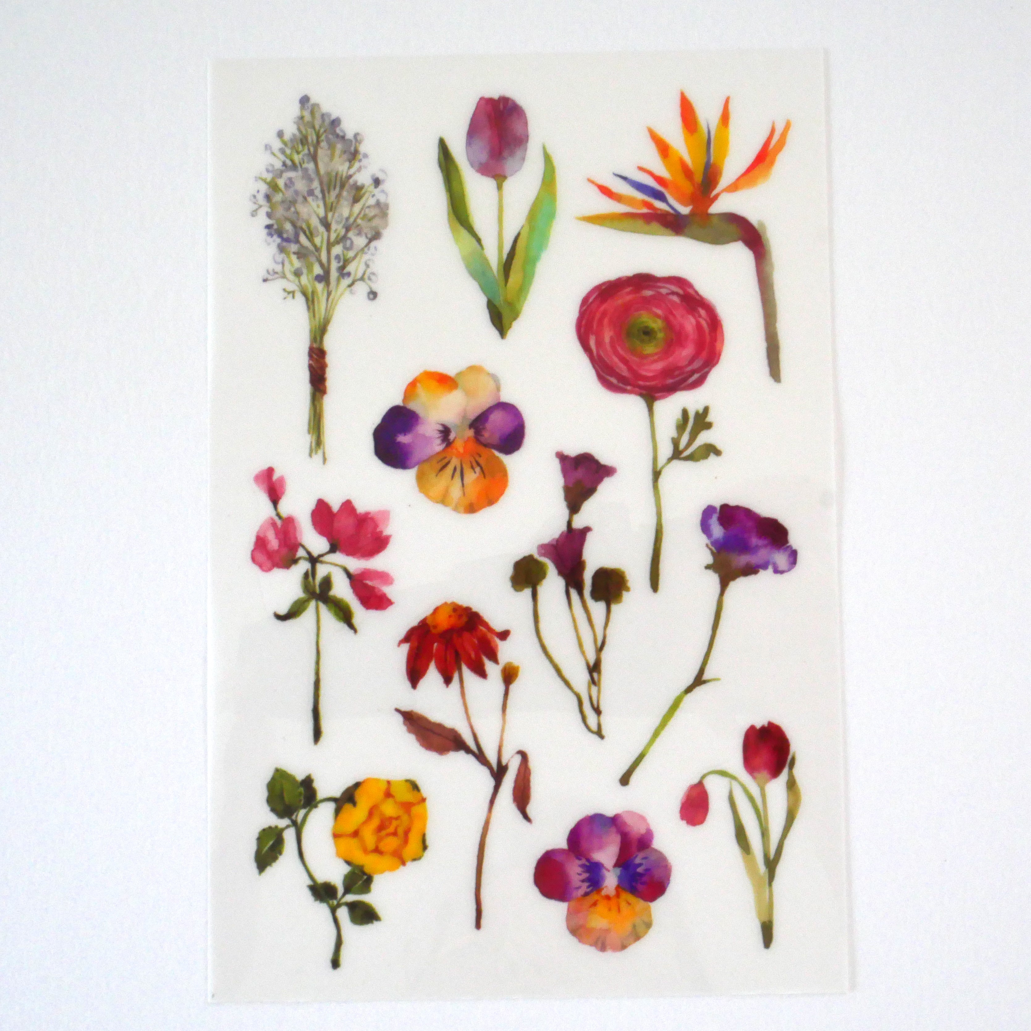 Les Fleurs Transfer Stickers