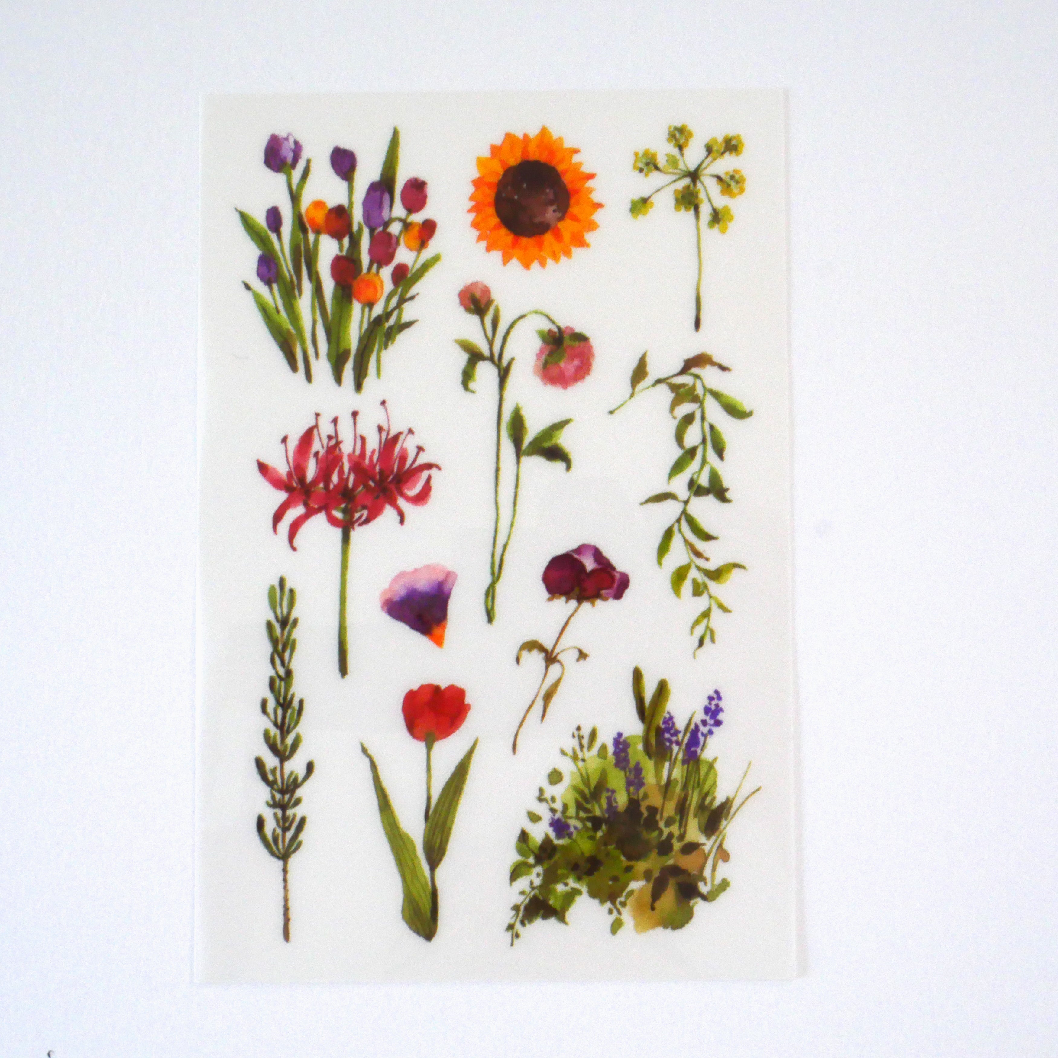 Les Fleurs Transfer Stickers