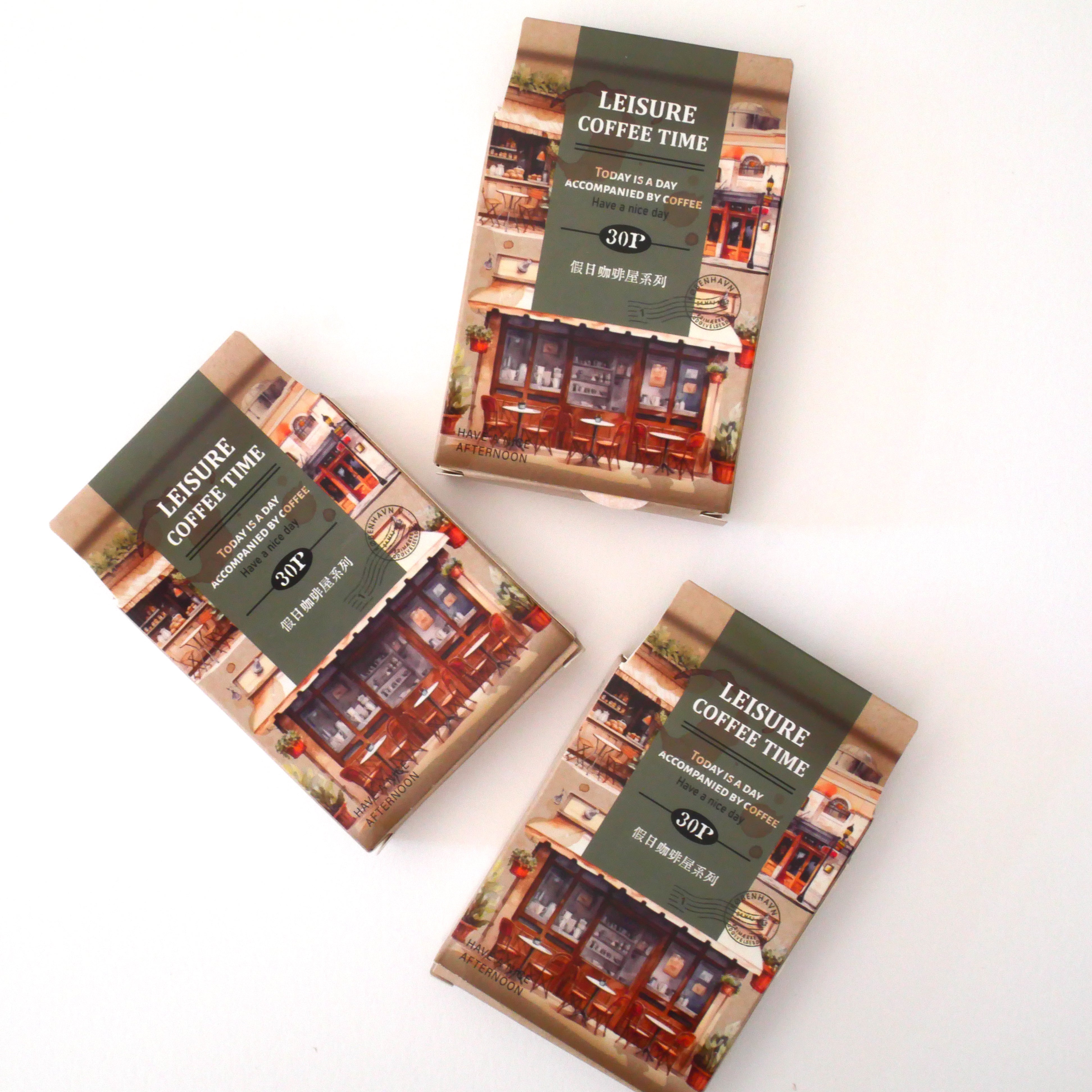 Leisure Coffee Time Washi Flake Sticker Box