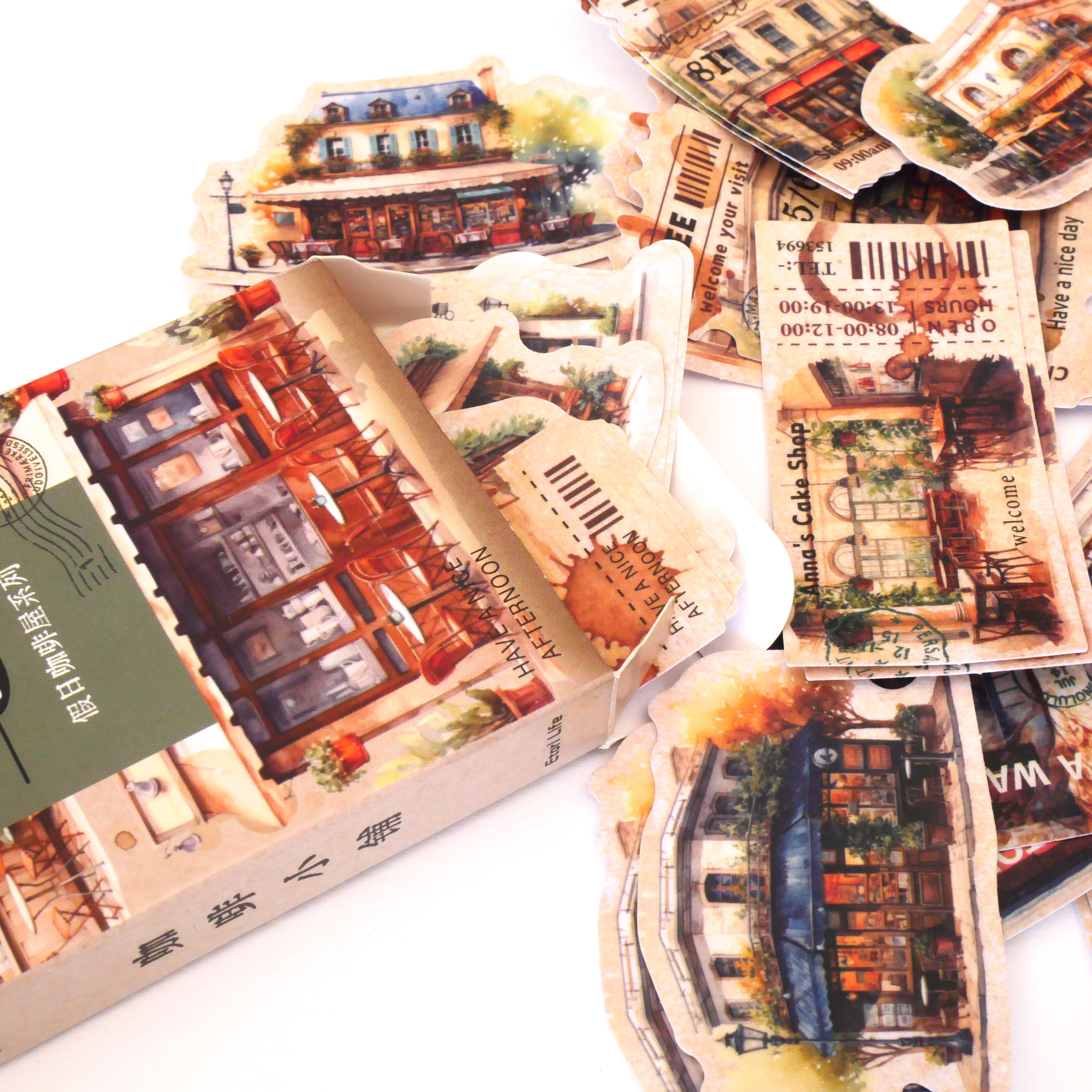 Leisure Coffee Time Washi Flake Sticker Box