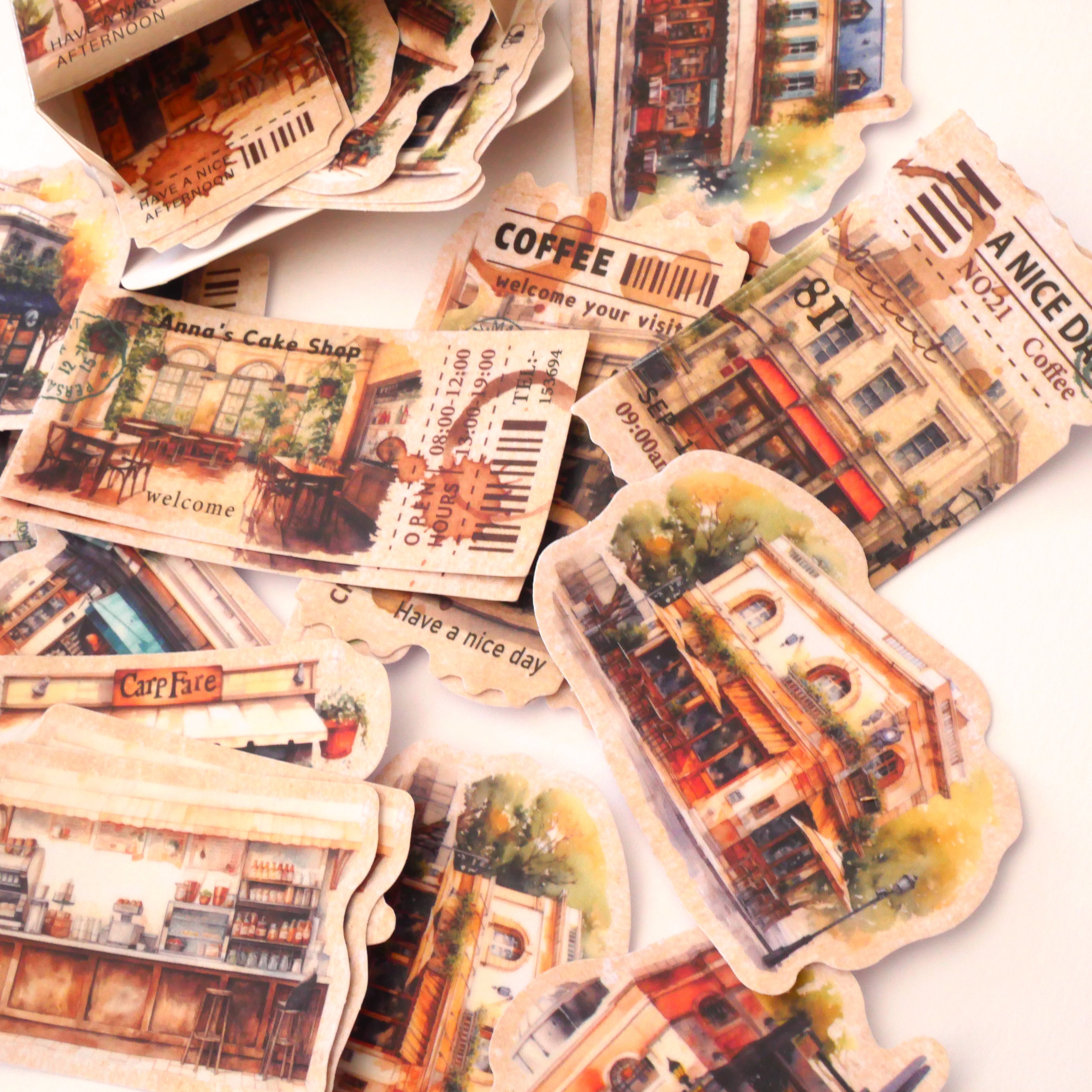 Leisure Coffee Time Washi Flake Sticker Box