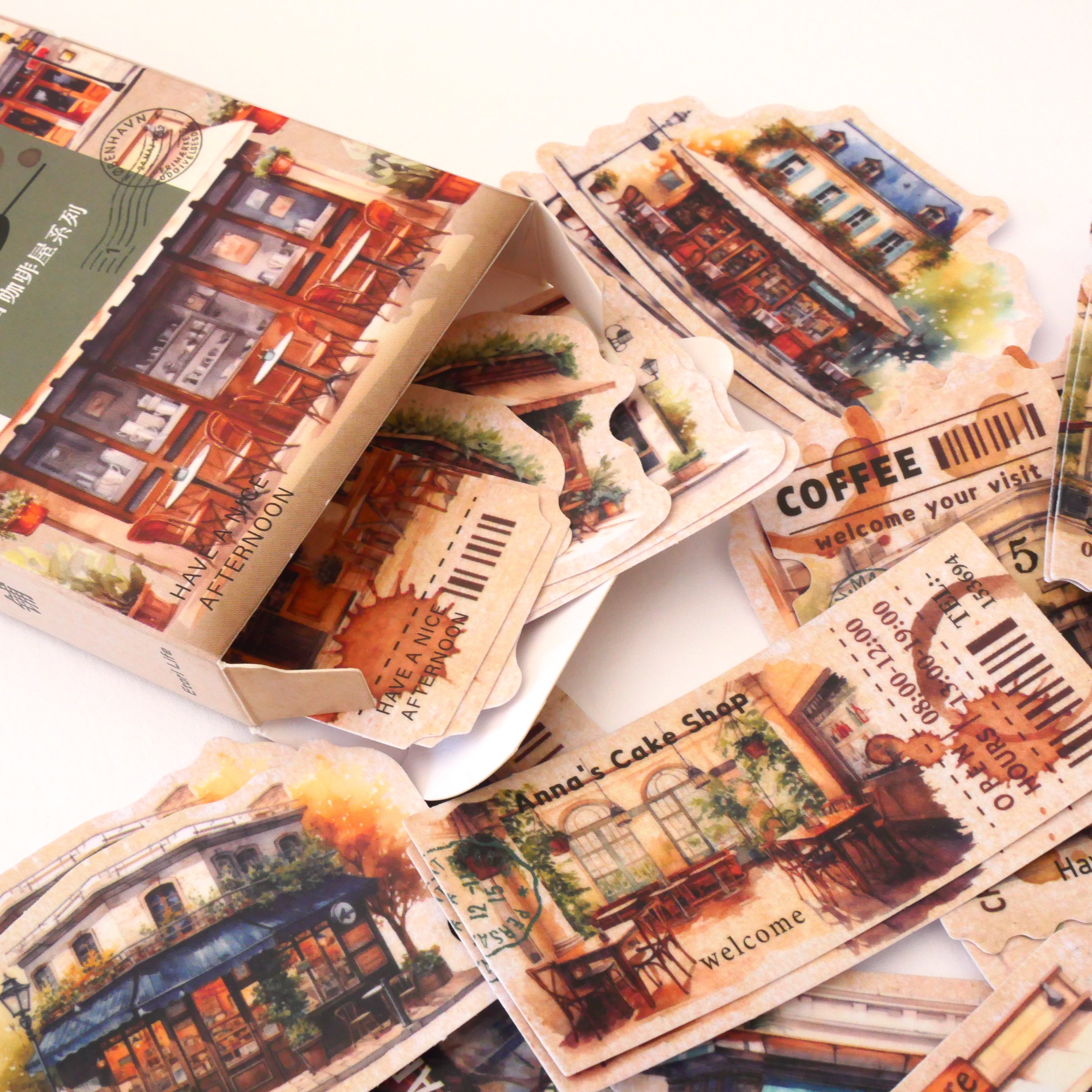 Leisure Coffee Time Washi Flake Sticker Box