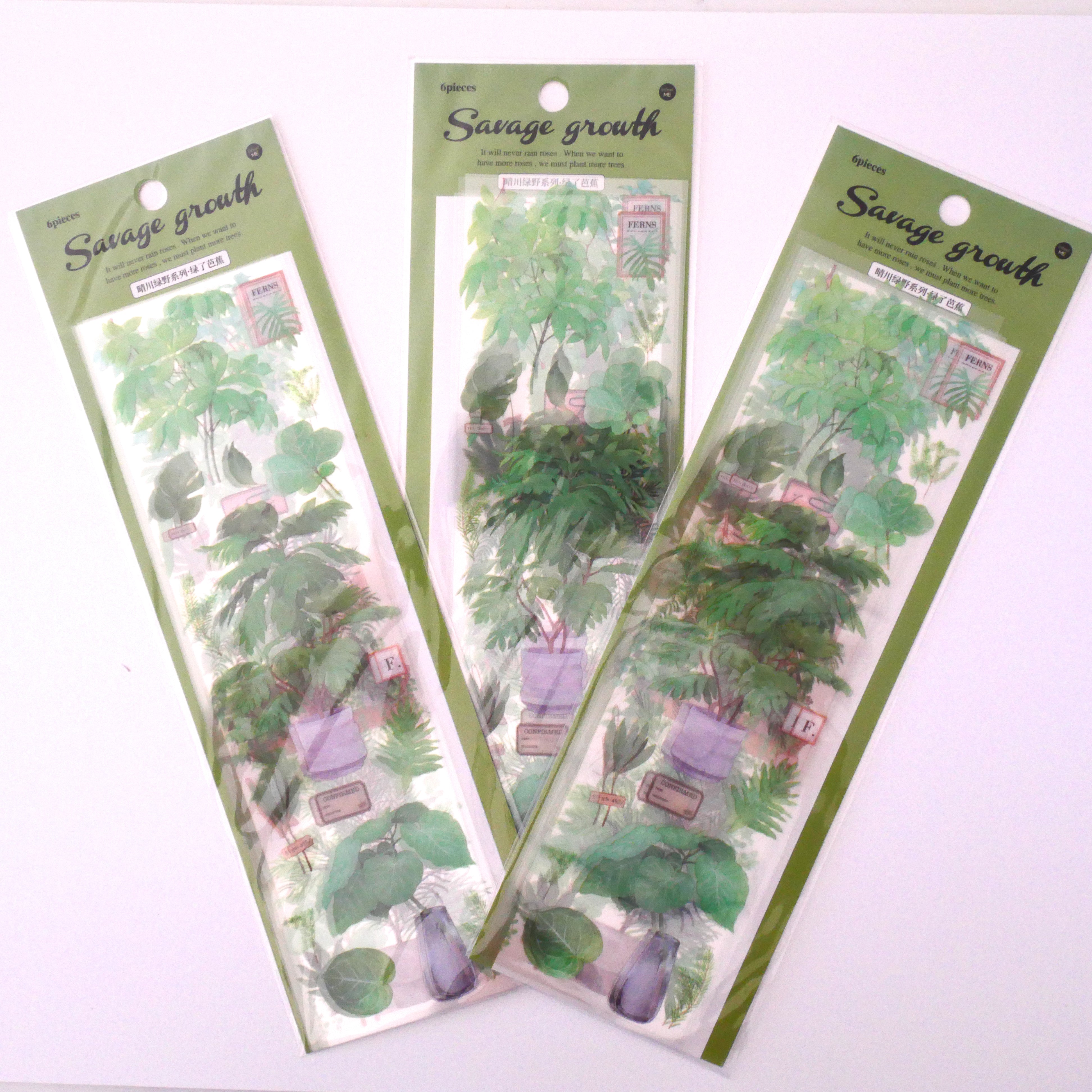 Green PET Transparent Sticker Sheets