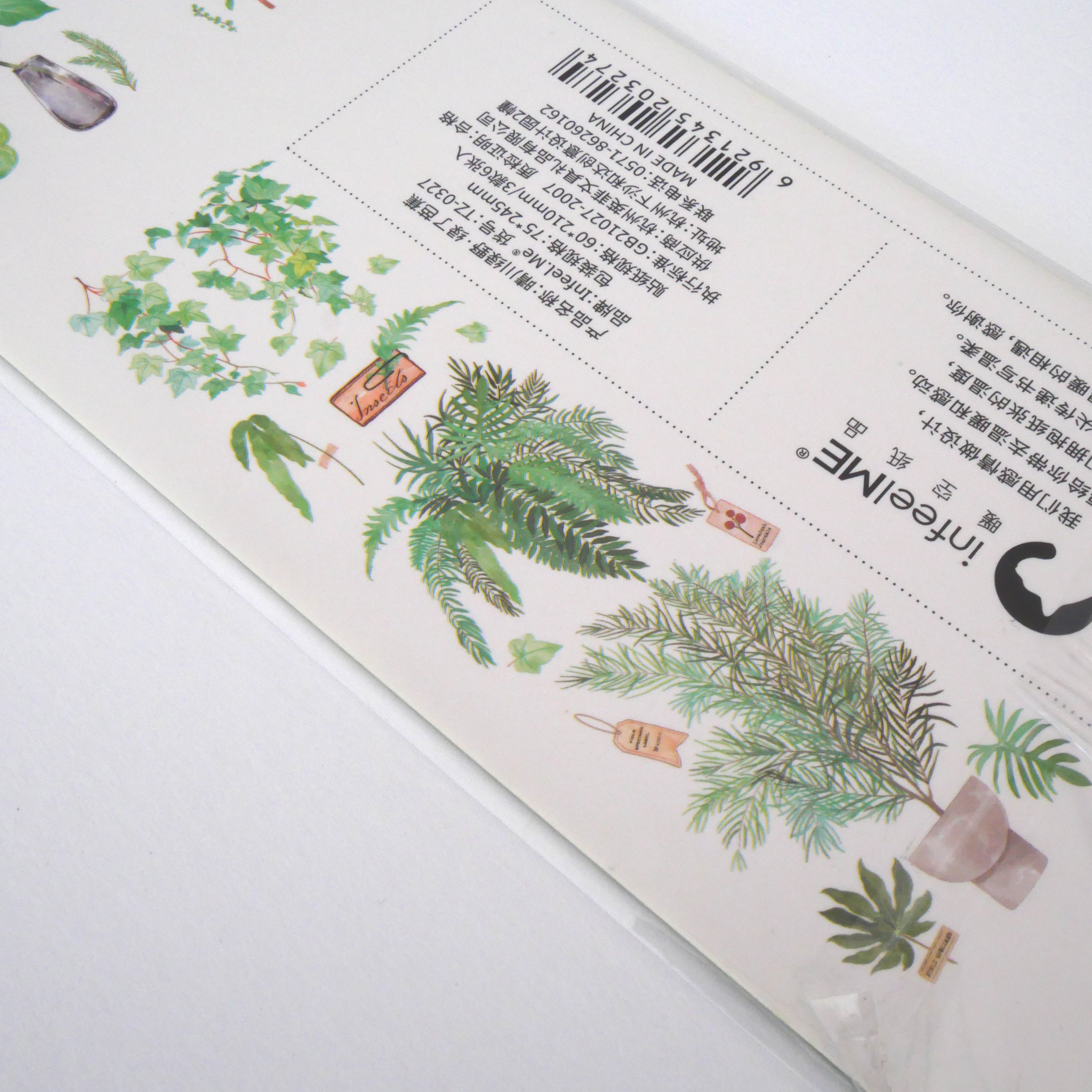 Green PET Transparent Sticker Sheets