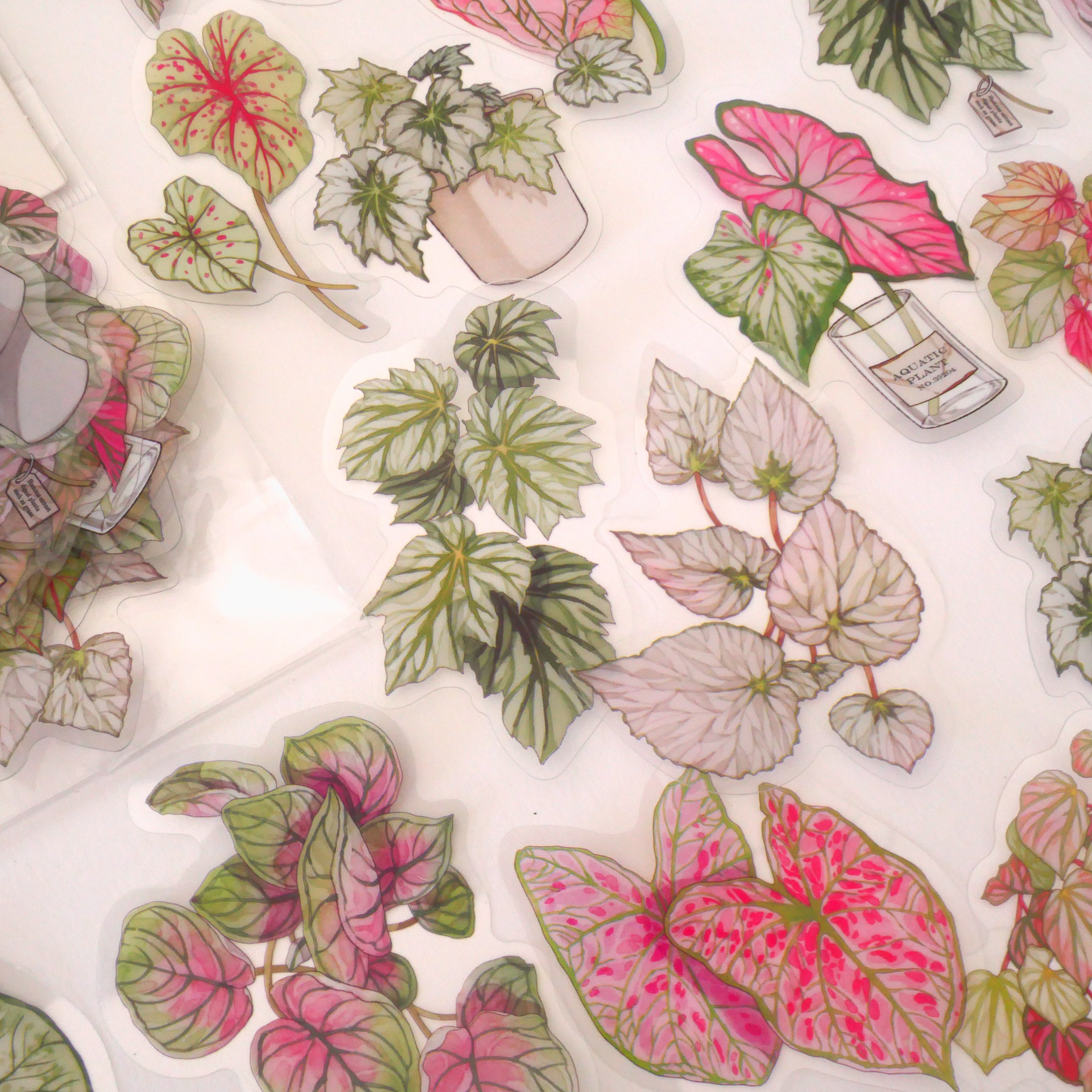 Colored Taro PET Flake Sticker Pack