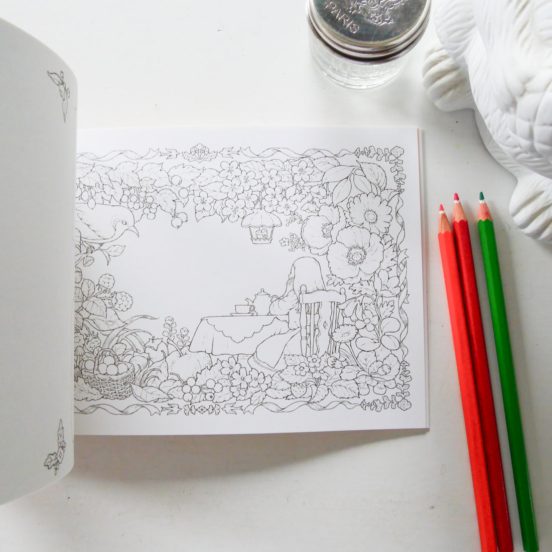 Revised edition of My Coloring Book POSTCARD BOOK: The Story of a Girl in the Woods