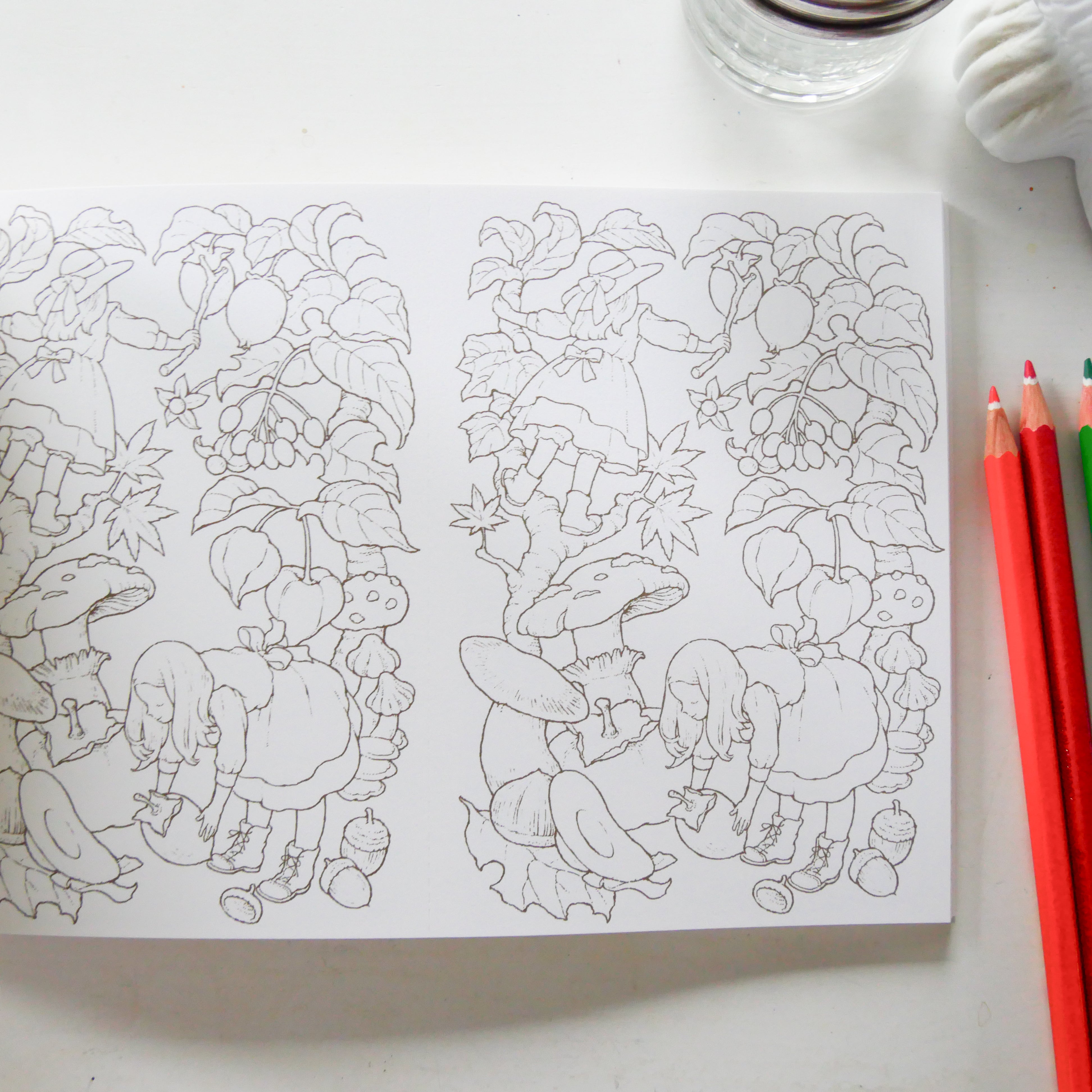 Revised edition of My Coloring Book POSTCARD BOOK: The Story of a Girl in the Woods