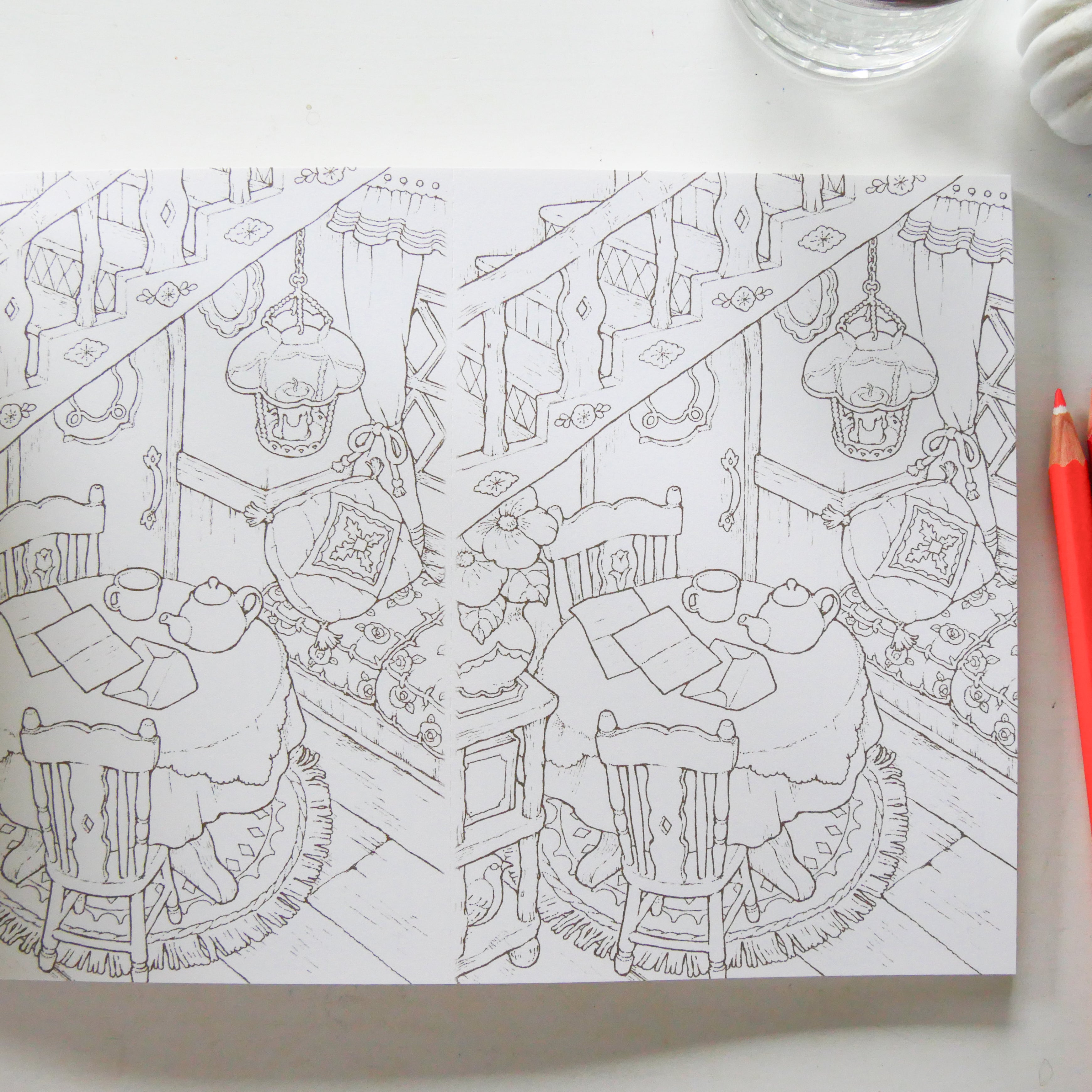 Revised edition of My Coloring Book POSTCARD BOOK: The Story of a Girl in the Woods