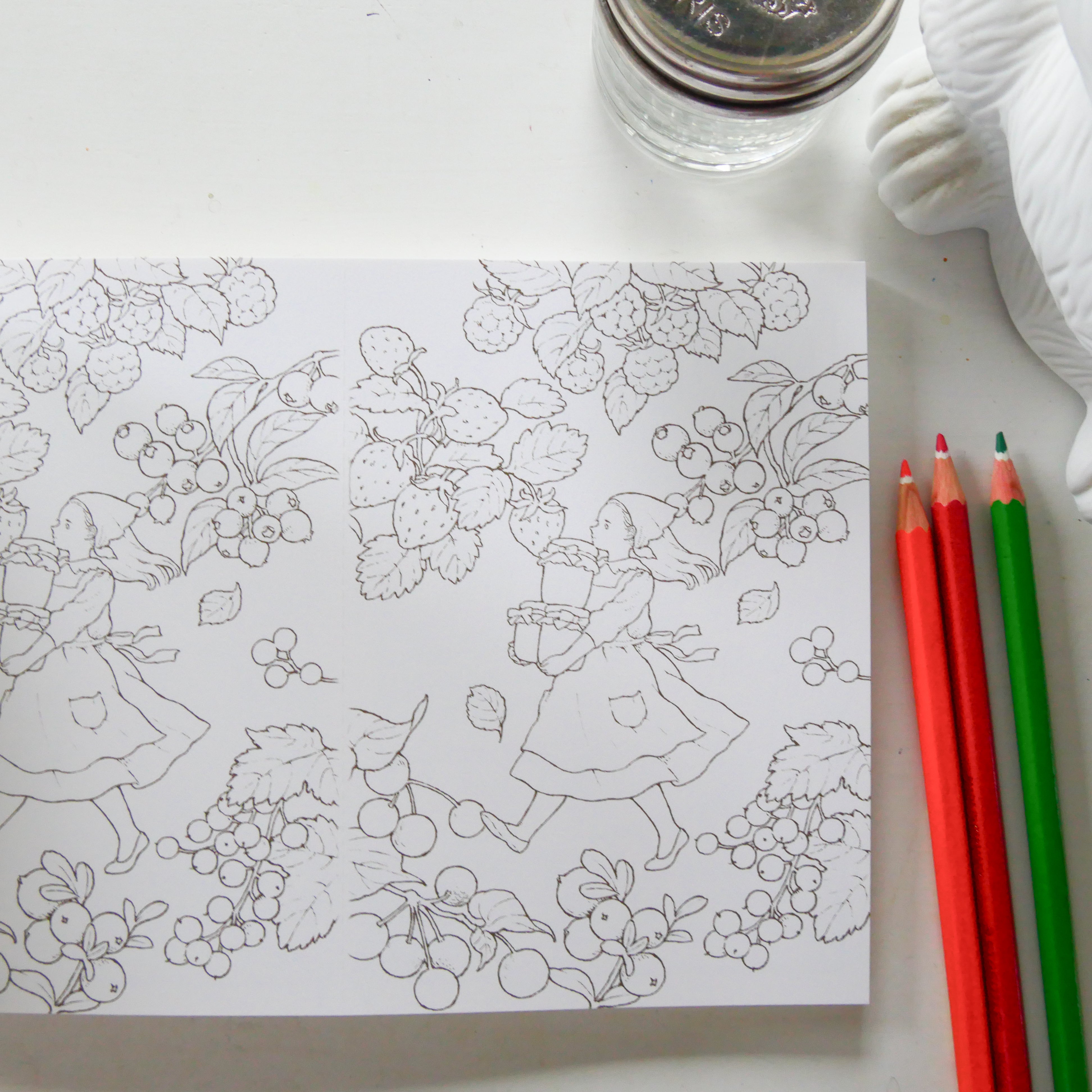 Revised edition of My Coloring Book POSTCARD BOOK: The Story of a Girl in the Woods