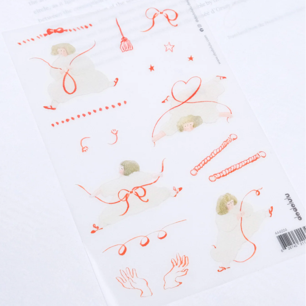 Some Red Lines Transfer Stickers