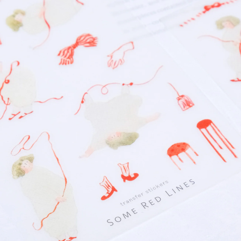 Some Red Lines Transfer Stickers