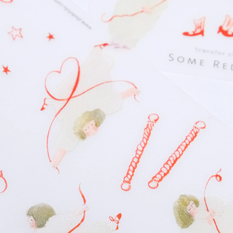 Some Red Lines Transfer Stickers