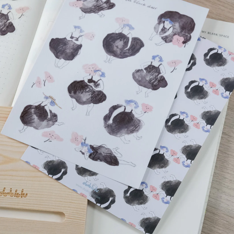 Little Black Dress Sticker Sheet