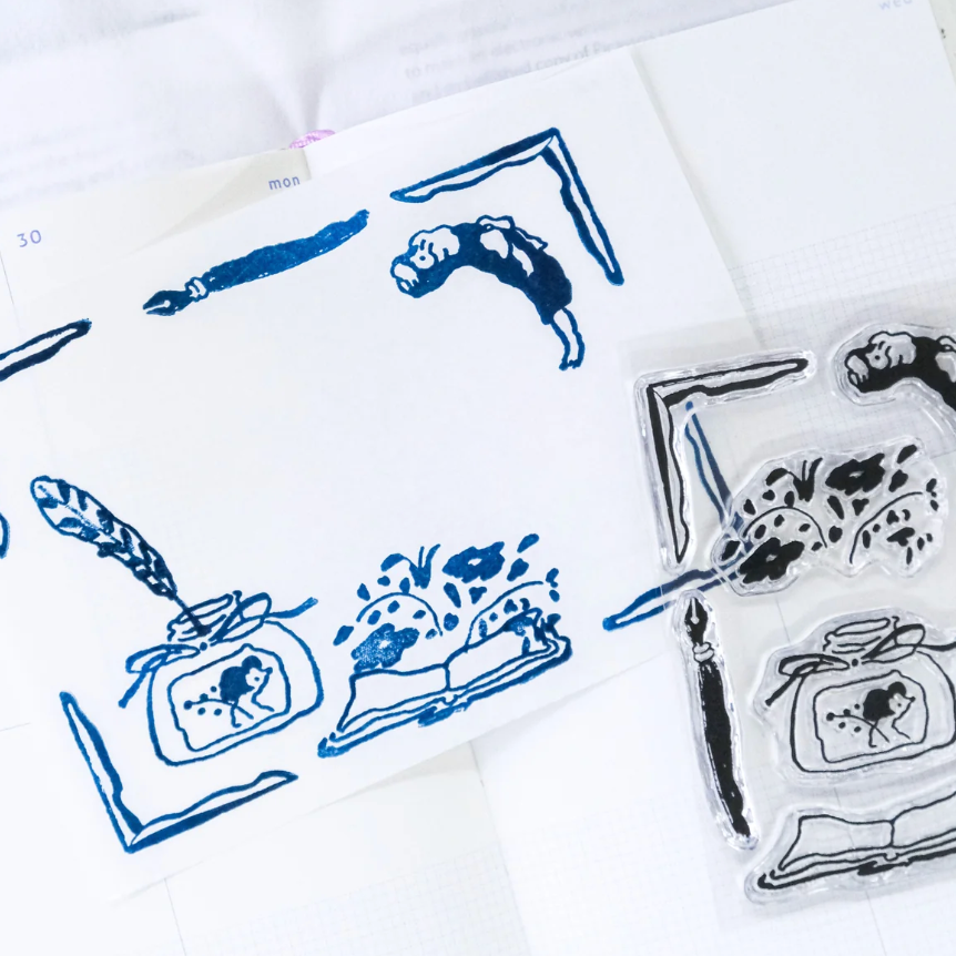 Ink on Paper Clear Stamps