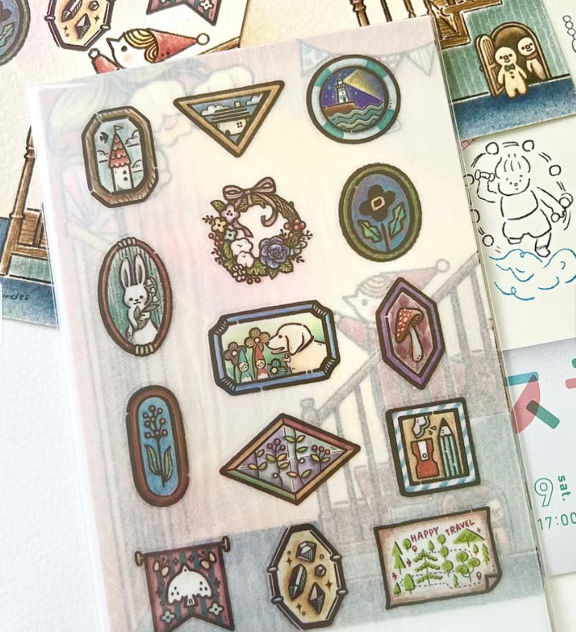 Print-On/ Transfer Sticker & Postcard Set