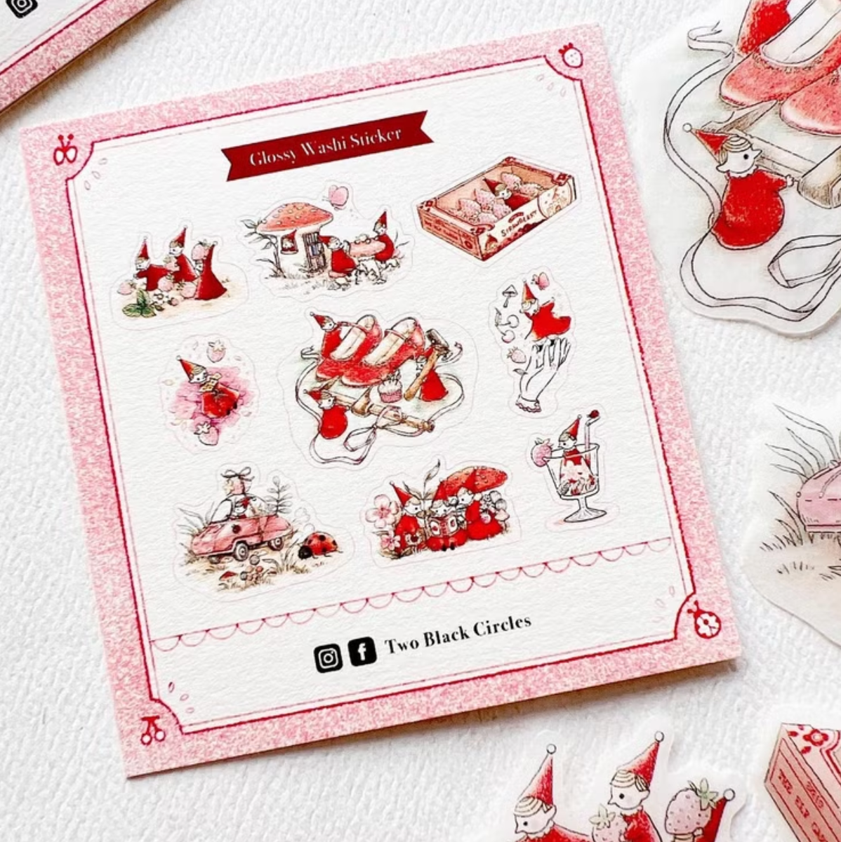 All About Red Stickers Set