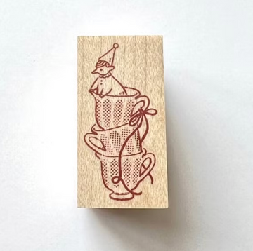 Little Elf & Teacups - The Good Time Stamp Collection
