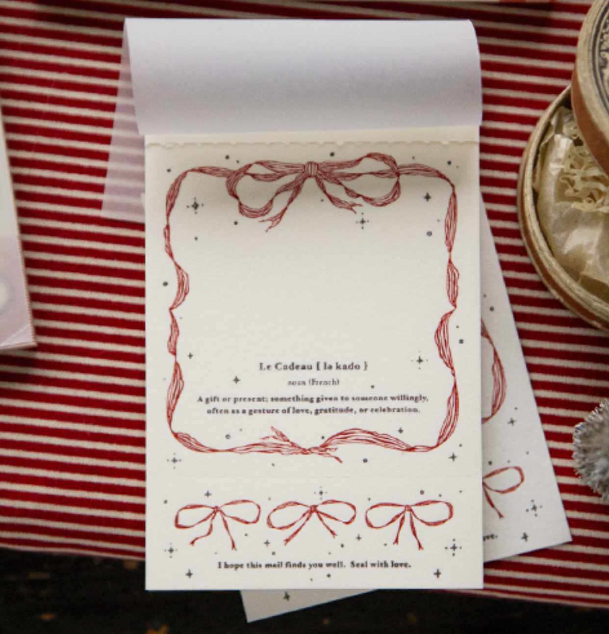 Ribbon Frame Letterpress Book
