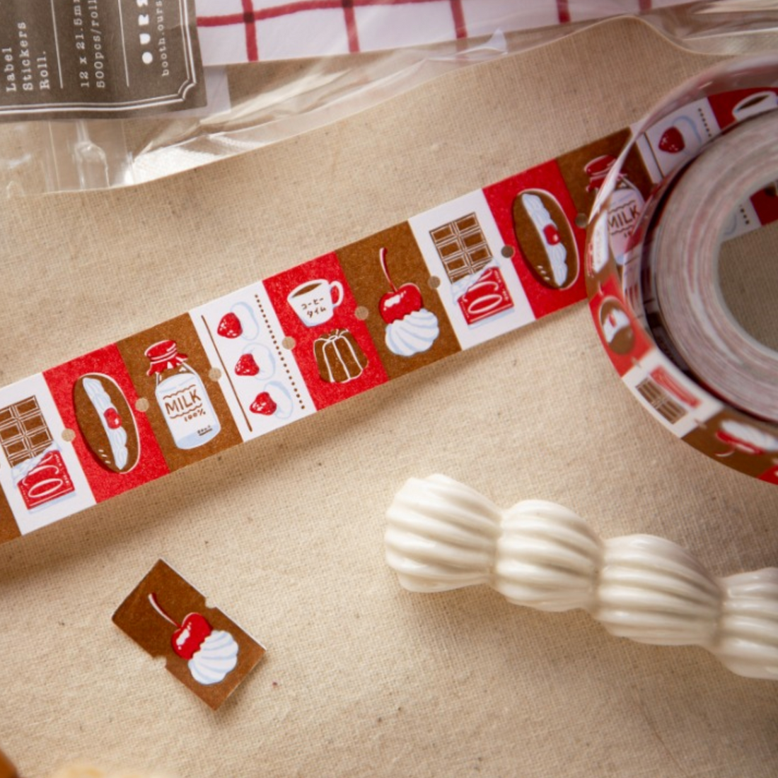 Afternoon Tea Time Label Sticker Roll