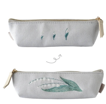 Lily of the Valley Embroidered Pen Case