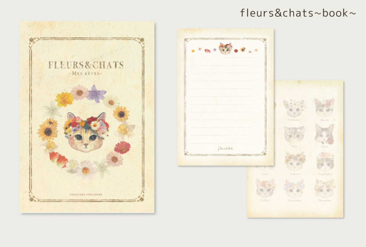 Fleurs & Chats Memo Books