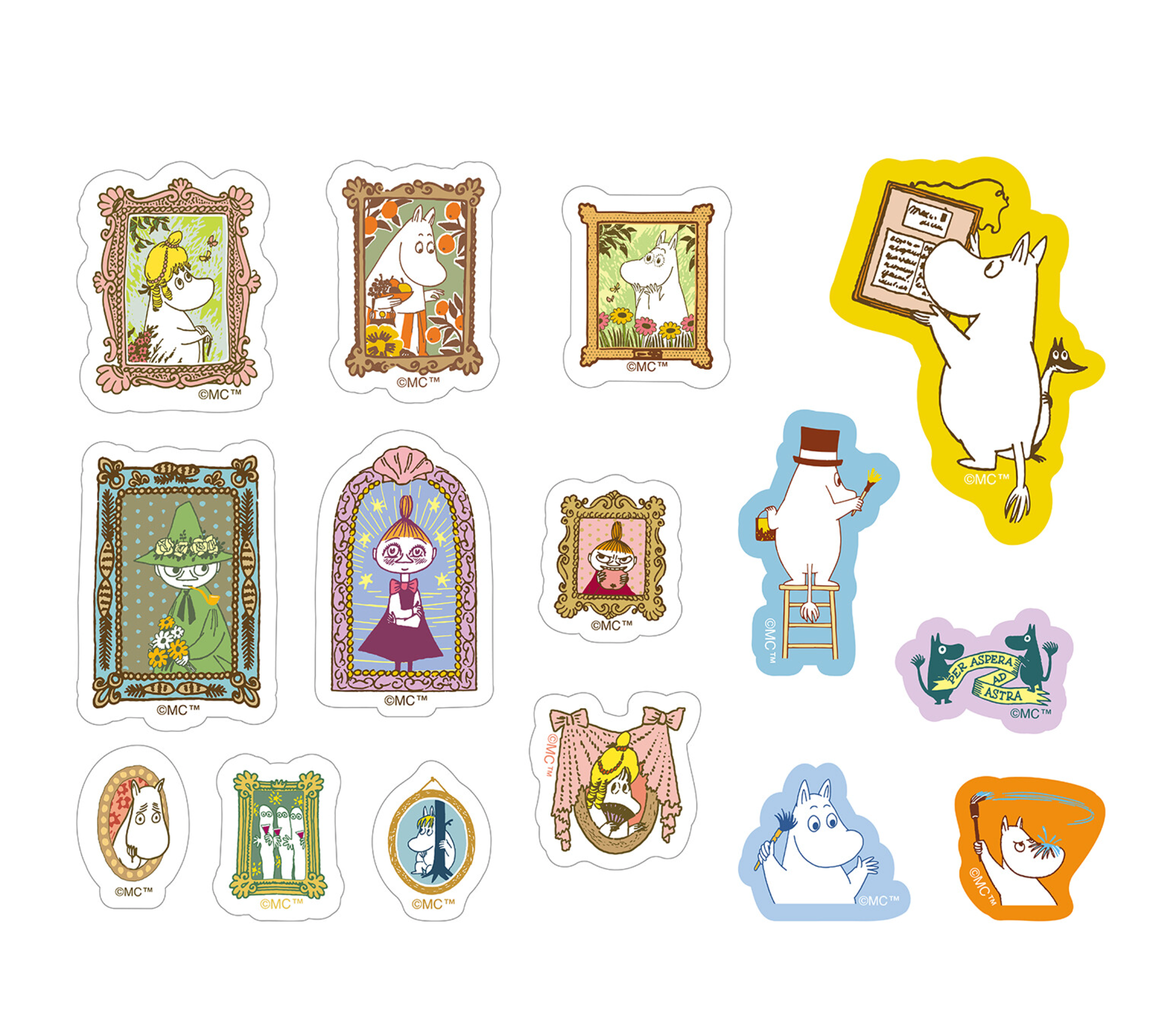 Moominvalley's Friends Hyokkori MOOMIN Flake Stickers